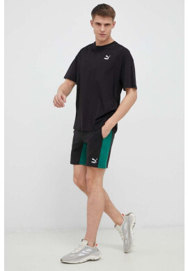 Puma Памучна тениска в черно с изчистен дизайн - Pepit.bg
