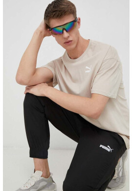Puma Памучна тениска в бежово с изчистен дизайн - Pepit.bg