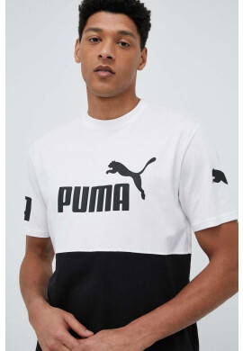 Puma Памучна тениска в бяло - Pepit.bg
