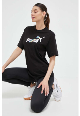 Puma Памучна тениска в черно - Pepit.bg