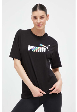 Puma Памучна тениска в черно - Pepit.bg