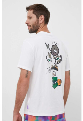 Puma Памучна тениска X 8ENJAMIN в бяло с принт - Pepit.bg