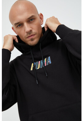 Puma Спортен суичър в черно с апликация - Pepit.bg