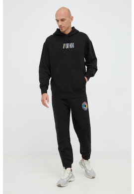 Puma Спортен суичър в черно с апликация - Pepit.bg