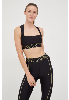 Puma Спортен сутиен Deco Glam в черно - Pepit.bg