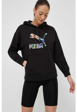 Puma Суичър в черно с качулка с изчистен дизайн - Pepit.bg