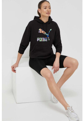 Puma Суичър в черно с качулка с изчистен дизайн - Pepit.bg