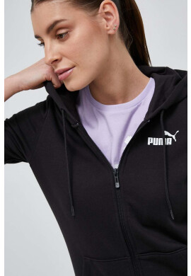Puma Суичър в черно с качулка с принт - Pepit.bg