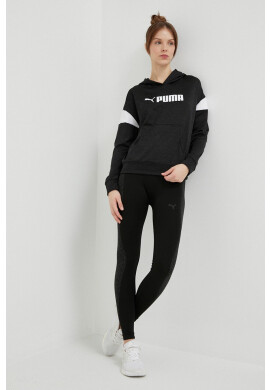 Puma Суичър за трениране Fit Tech в черно с качулка с десен - Pepit.bg
