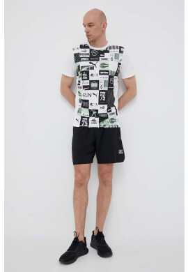 Puma Тениска за бягане Run Favorite в бяло с десен - Pepit.bg