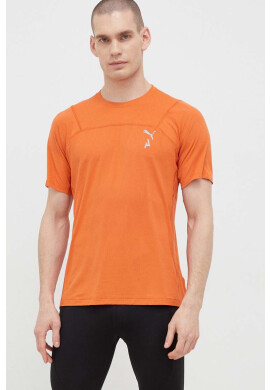 Puma Тениска за бягане Seasons в оранжево с изчистен дизайн - Pepit.bg