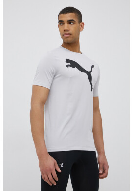 Puma Тениска за трениране Active Big Logo 586724 в сиво с принт - Pepit.bg
