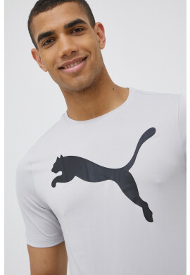 Puma Тениска за трениране Active Big Logo 586724 в сиво с принт - Pepit.bg