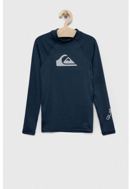 Quiksilver Детска блуза с дълги ръкави в тъмносиньо с принт - Pepit.bg