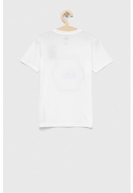 Quiksilver Детска памучна тениска в бяло с принт - Pepit.bg