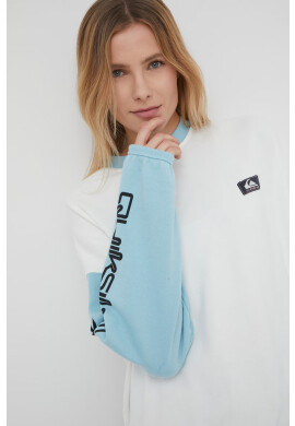 Quiksilver Памучен суичър в черно с качулка с десен - Pepit.bg