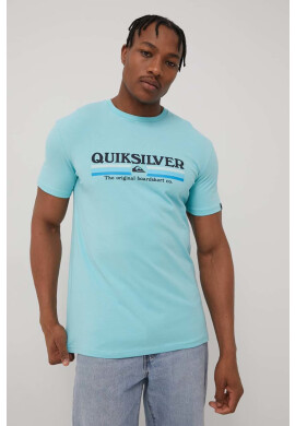Quiksilver Памучна тениска в бяло с принт - Pepit.bg