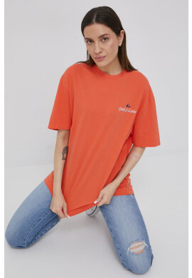 Quiksilver Памучна тениска в оранжево - Pepit.bg