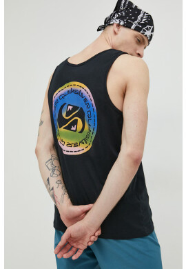 Quiksilver Памучна тениска в черно - Pepit.bg
