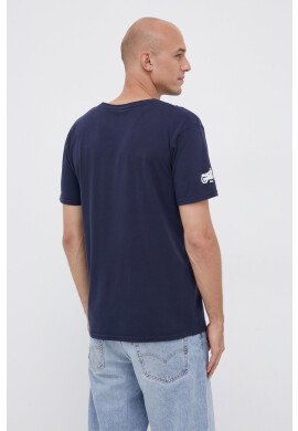 Quiksilver Памучна тениска в тъмносиньо с принт - Pepit.bg