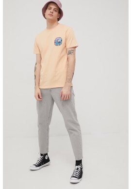 Quiksilver Памучна тениска в черно с изчистен дизайн - Pepit.bg