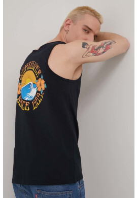 Quiksilver Памучна тениска в жълто с принт - Pepit.bg