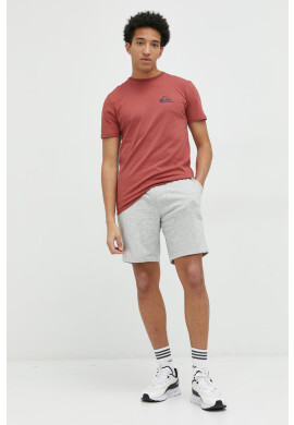 Quiksilver Памучна тениска в бордо с изчистен дизайн - Pepit.bg