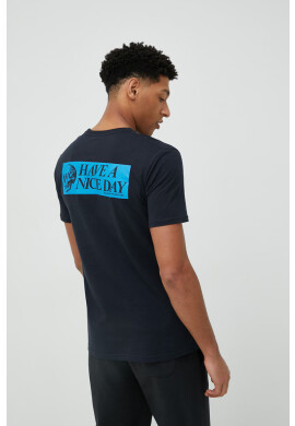 Quiksilver Памучна тениска в черно с принт - Pepit.bg