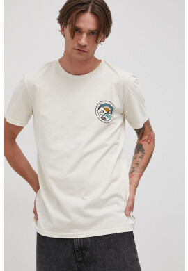 Quiksilver Памучна тениска в тъмносиньо с десен - Pepit.bg