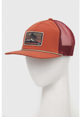 Quiksilver Шапка с козирка в червено с апликация - Pepit.bg