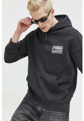 Quiksilver Суичър в сиво с качулка с принт - Pepit.bg