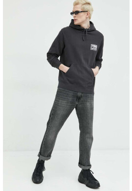Quiksilver Суичър в сиво с качулка с принт - Pepit.bg