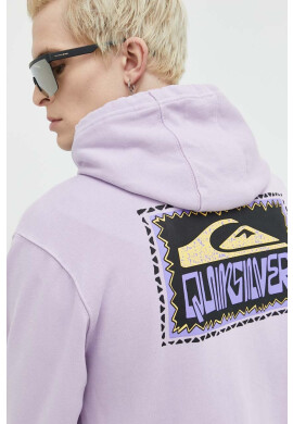 Quiksilver Суичър в лилаво с качулка с принт - Pepit.bg