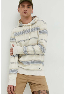 Quiksilver Суичър в бежово с качулка с десен - Pepit.bg