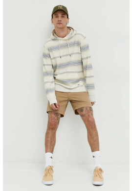Quiksilver Суичър в бежово с качулка с десен - Pepit.bg