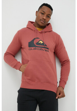 Quiksilver Суичър в бордо с качулка с принт - Pepit.bg