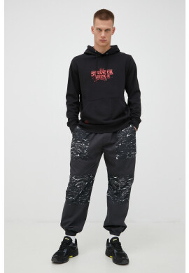 Quiksilver Суичър X Stranger Things в черно с принт - Pepit.bg