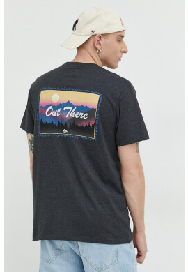 Quiksilver Тениска в сиво с принт - Pepit.bg