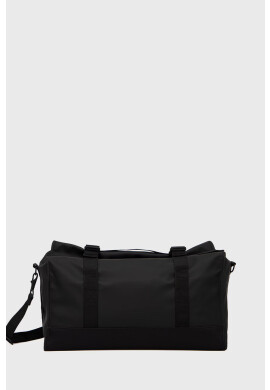 Rains Чанта 13900 Buckle Rolltop Duffel в черно - Pepit.bg