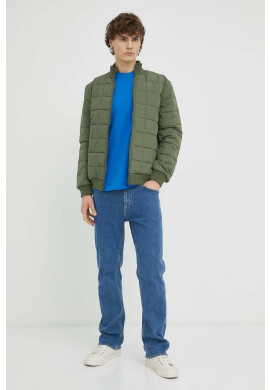 Rains Яке бомбър 18180 Liner High Neck Jacket в зелено с преходна изолация - Pepit.bg