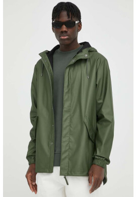 Rains Непромокаемо яке 18010 Fishtail Jacket в зелено с преходна изолация - Pepit.bg