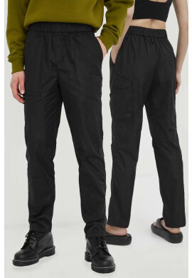 Rains Панталон 18940 Pants Regular в черно със стандартна кройка с висока талия - Pepit.bg