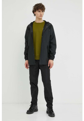 Rains Панталон 18940 Pants Regular в черно със стандартна кройка с висока талия - Pepit.bg