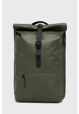 Rains Раница 13160 Rolltop Rucksack в зелено голям размер с изчистен дизайн - Pepit.bg