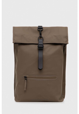 Rains Раница 13160 Rolltop Rucksack в кафяво голям размер с изчистен дизайн - Pepit.bg