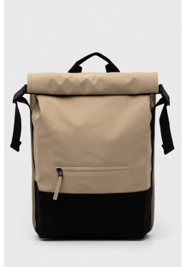 Rains Раница 13760 Trail Rolltop Backpack в бежово голям размер с изчистен дизайн - Pepit.bg