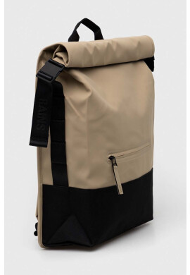 Rains Раница 13760 Trail Rolltop Backpack в бежово голям размер с изчистен дизайн - Pepit.bg