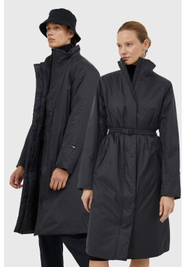 Rains Яке 15500 Long Padded Nylon W Coat в черно с преходна изолация - Pepit.bg