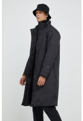 Rains Яке 15500 Long Padded Nylon W Coat в черно с преходна изолация - Pepit.bg