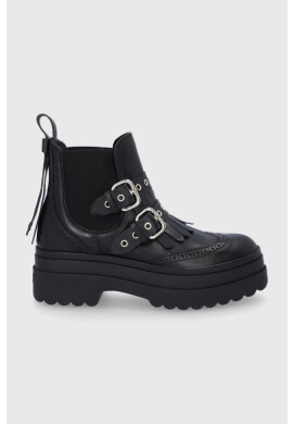 Red Valentino Кожени боти челси дамски в черно с платформа - Pepit.bg